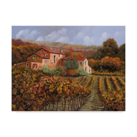 Guido Borelli 'Tra Le Vigne A Montalcino' Canvas Art,35x47